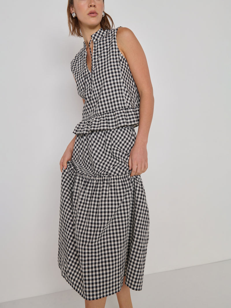 Nation Los Angeles Liza Gingham Skirt