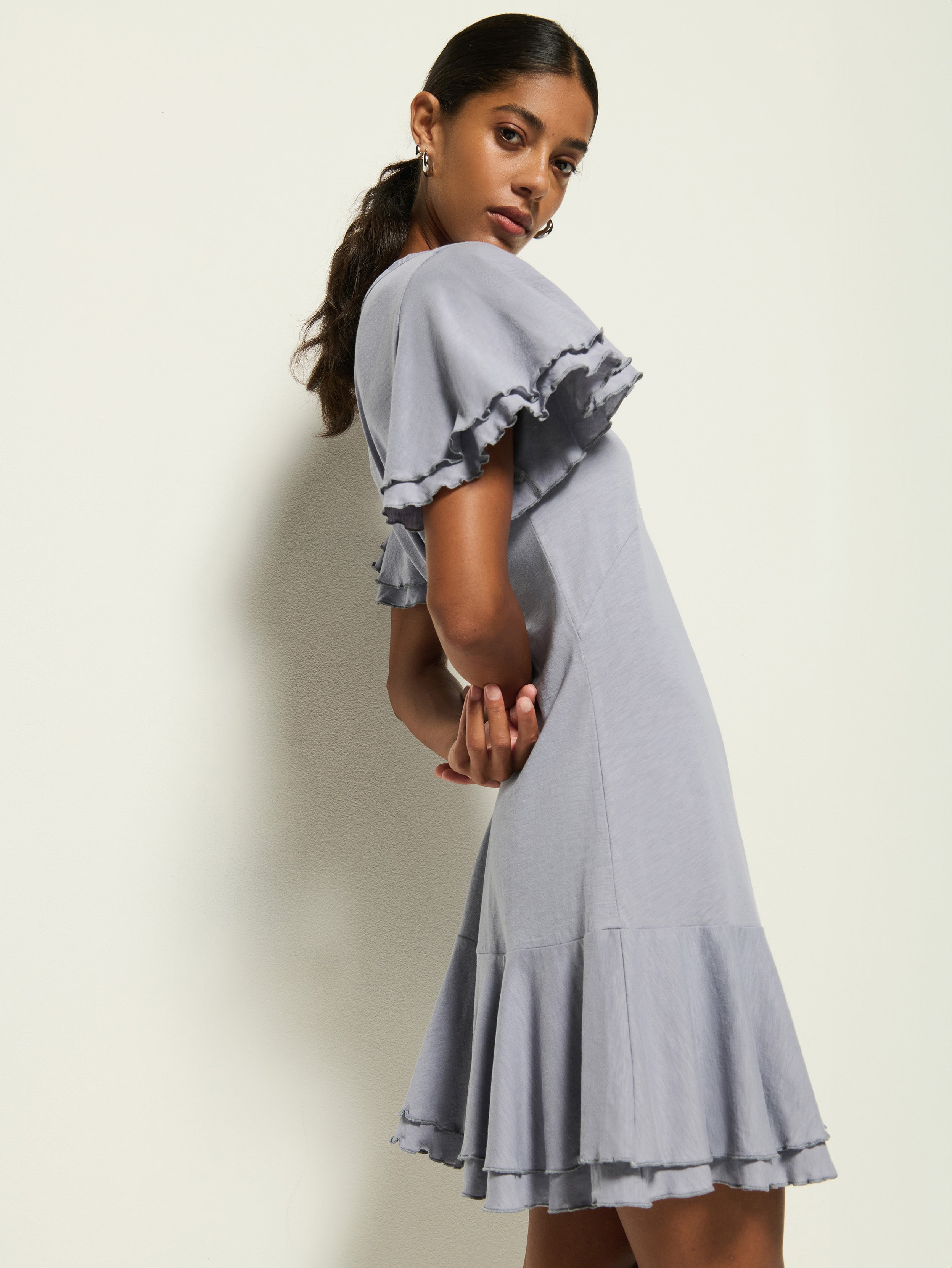 Lizzy Mini Dress - Silver Sea | Nation Los Angeles