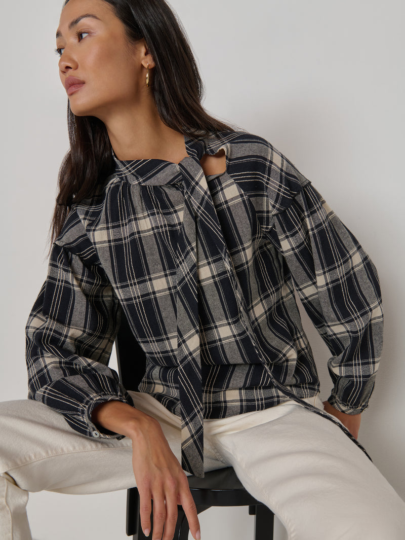 Nation Los Angeles Liz Scarf Blouse
