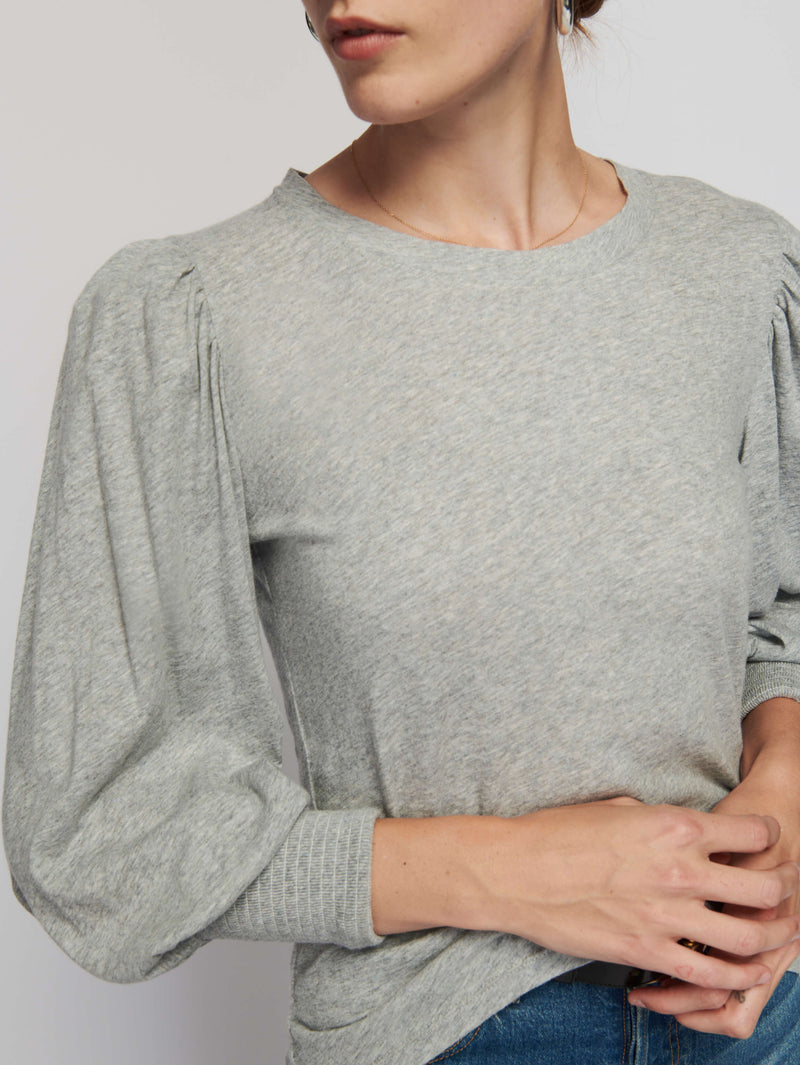 NATION LTD Loren Smocked Peasant Tee
