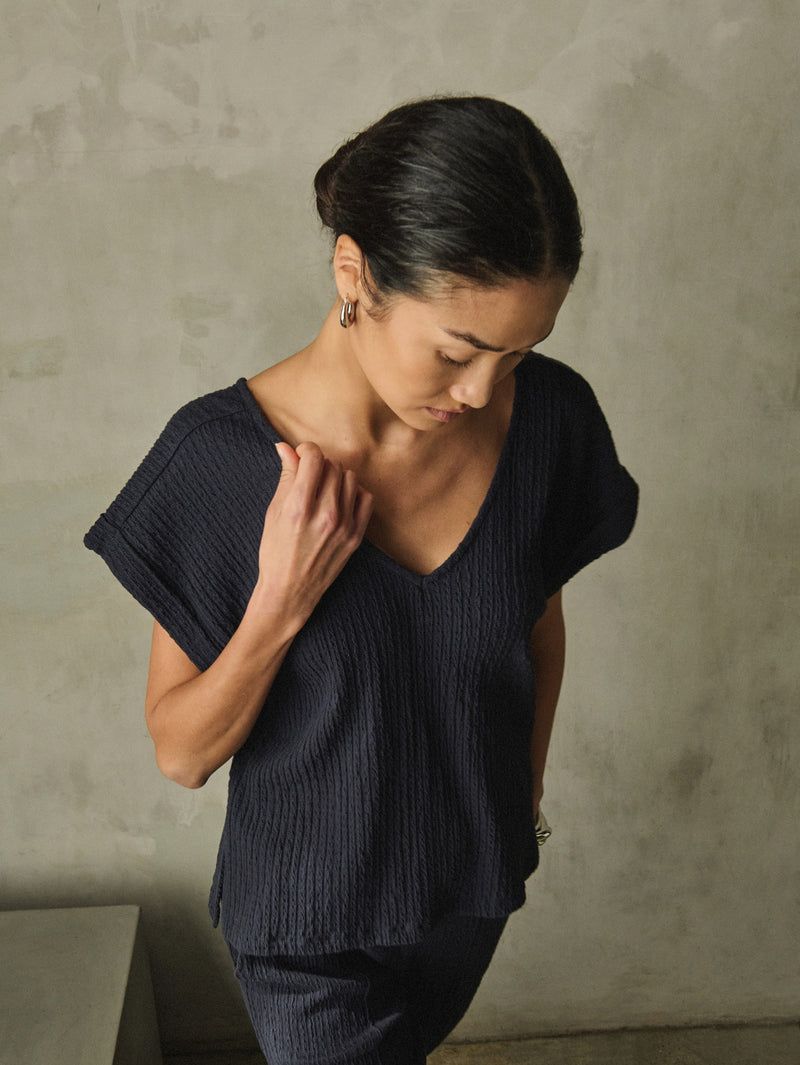 Nation Los Angeles Lottie V-Neck Top and Justine Top