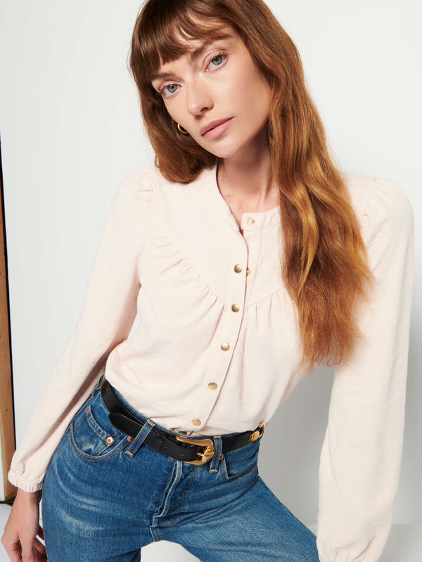 NATION LTD Luanne Yoked Snap Tee