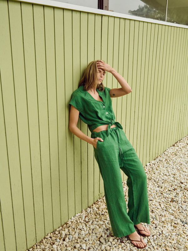 Lucia Tie Linen Pant