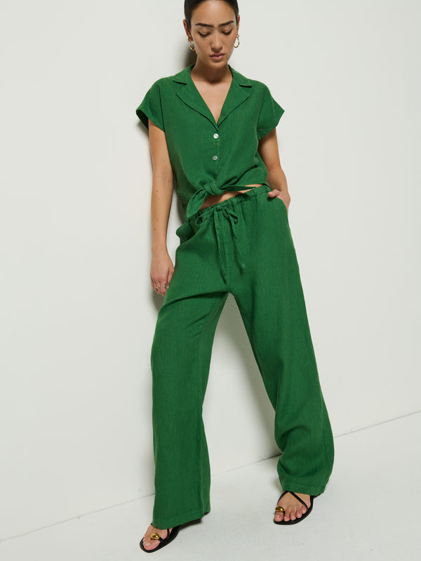 Lucia Tie Linen Pant