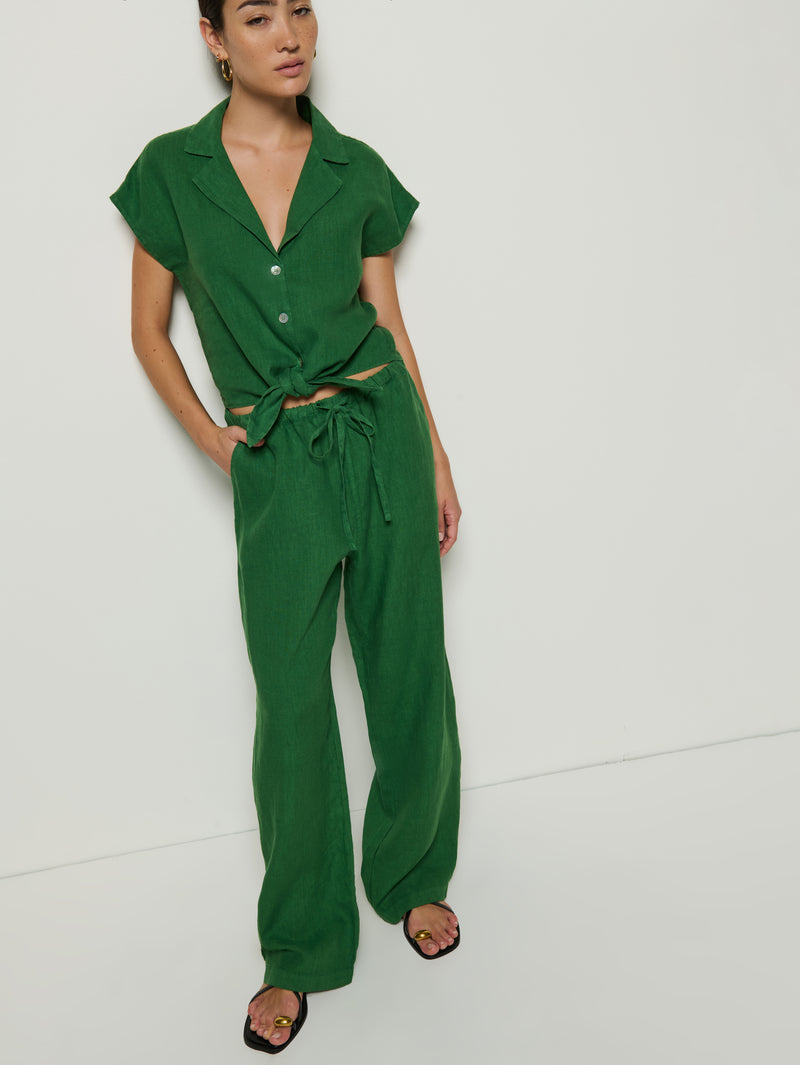 Nation Los Angeles Lucia Tie Linen Pant and Noemi Tank