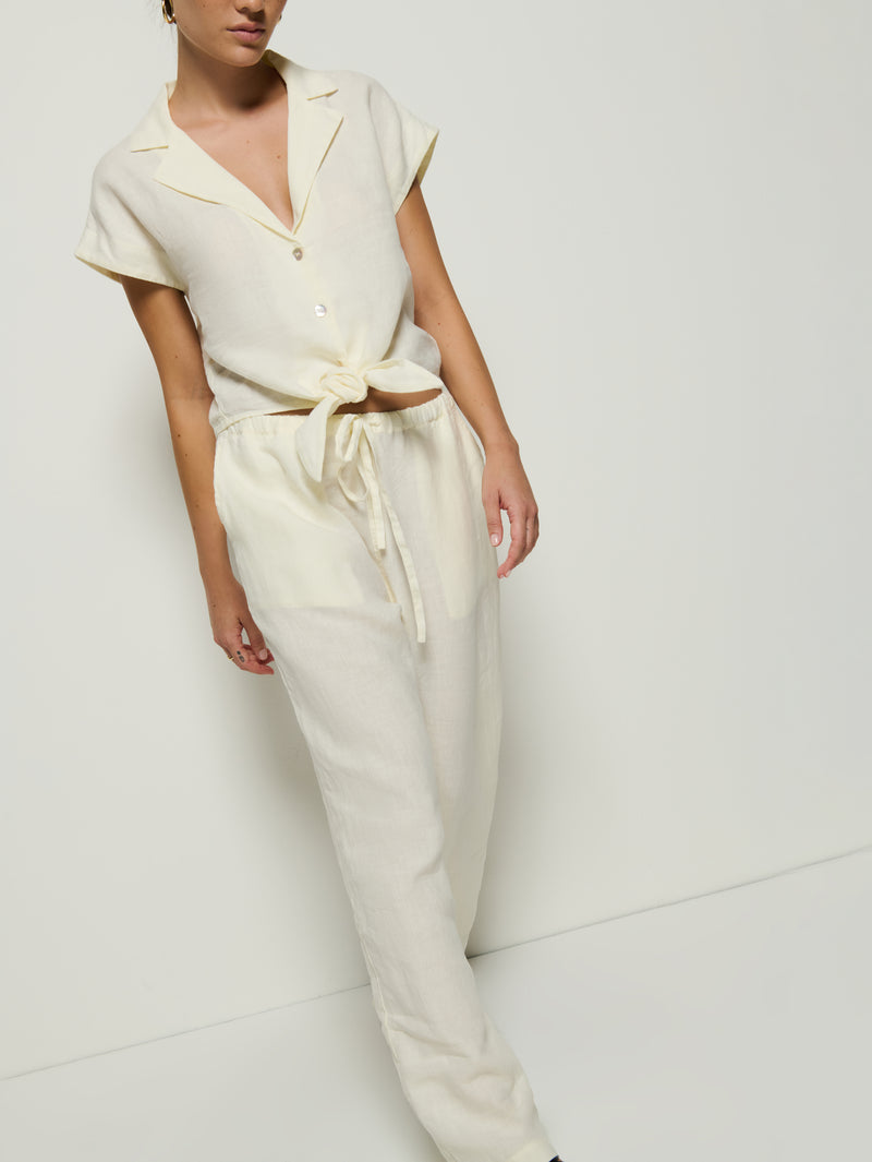 Nation Los Angeles Lucia Tie Linen Pant