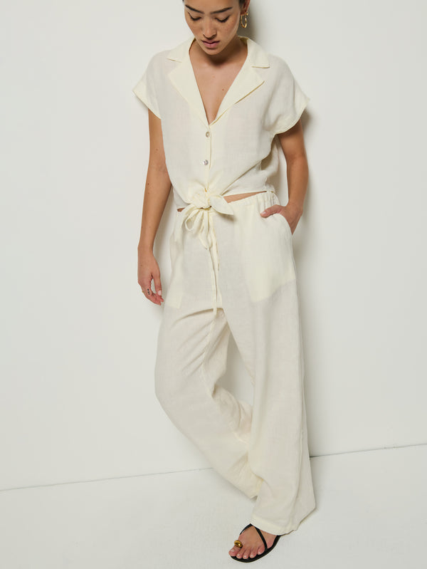 Lucia Tie Linen Pant
