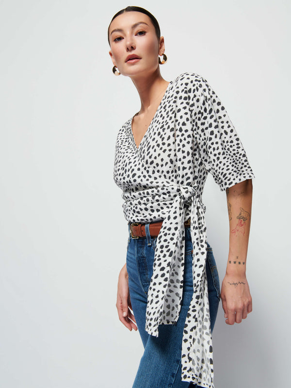 NATION LTD Luisa Tie Front Top