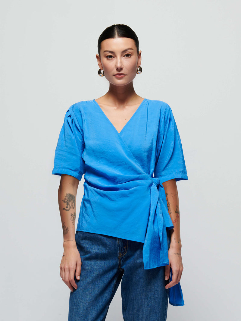 NATION LTD Luisa Tie Front Top
