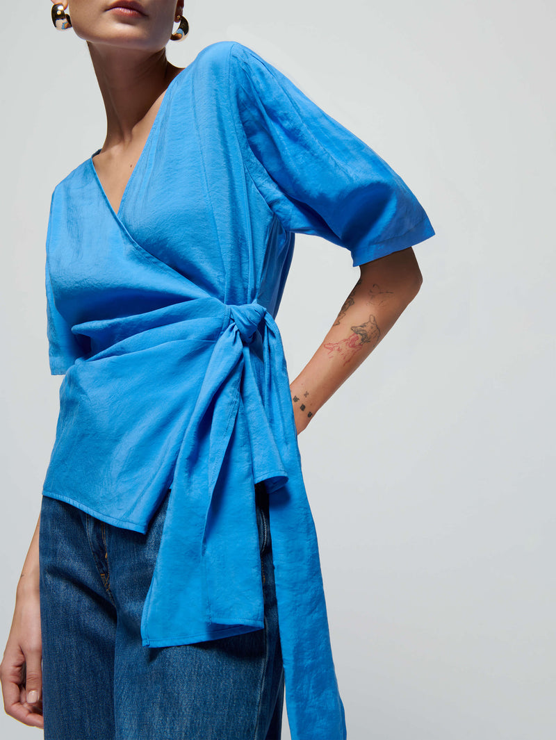 NATION LTD Luisa Tie Front Top