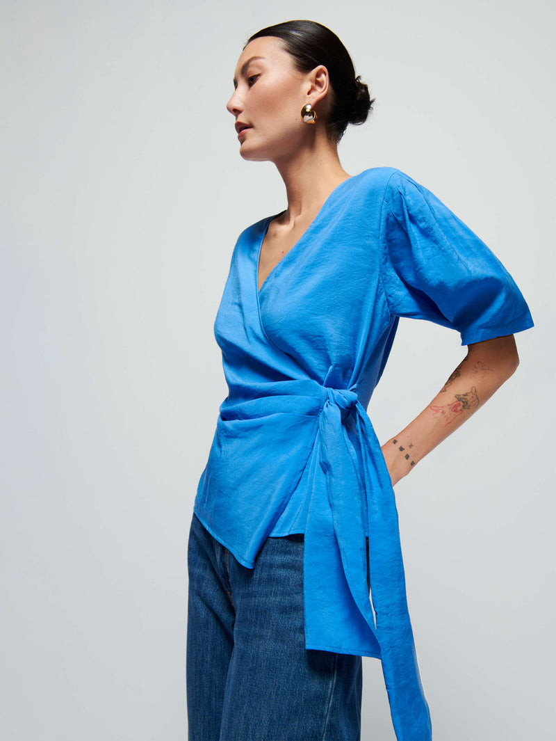 NATION LTD Luisa Tie Front Top