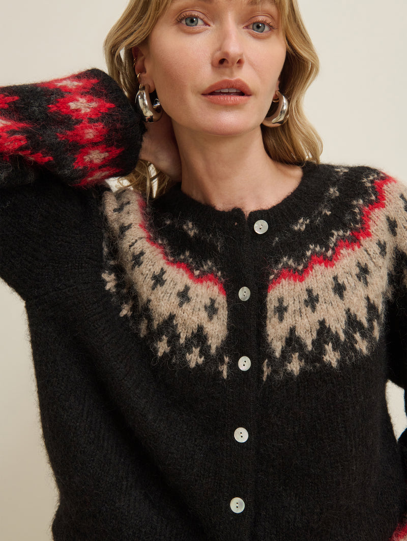 Nation Los Angeles Lula Fair Isle Cardigan