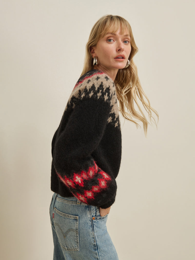 Nation Los Angeles Lula Fair Isle Cardigan