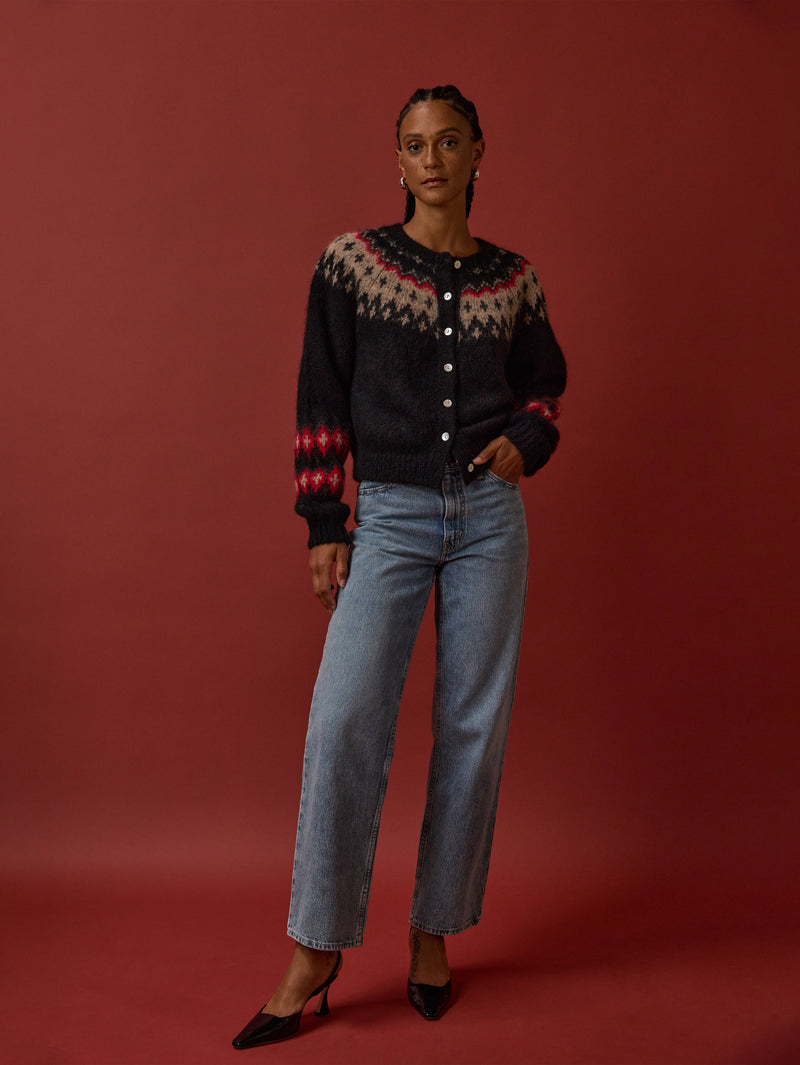 Nation Los Angeles Lula Fair Isle Cardigan