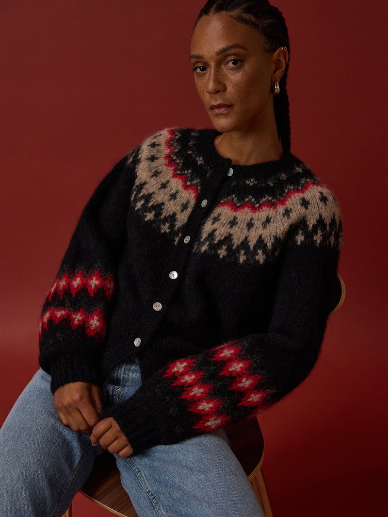 Nation Los Angeles Lula Fair Isle Cardigan