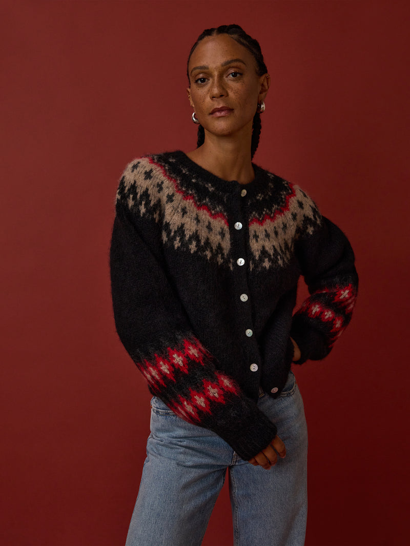 Nation Los Angeles Lula Fair Isle Cardigan