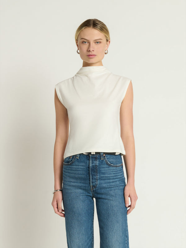 Nation Los Angeles Lulu Mock Neck Top