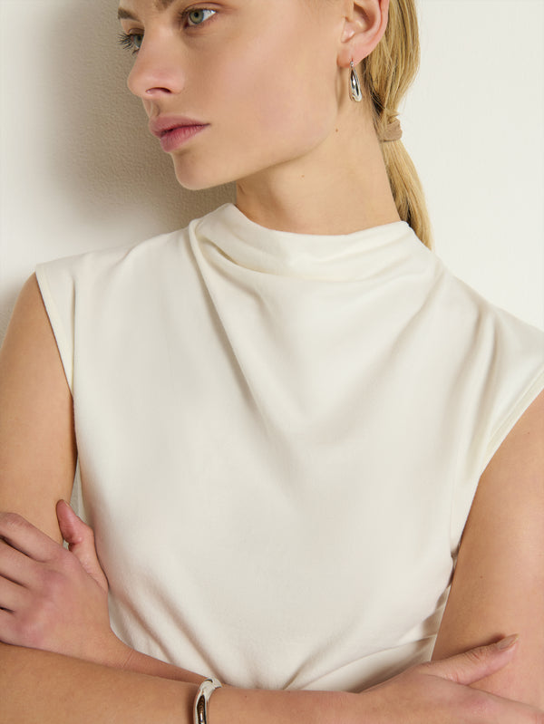 Nation Los Angeles Lulu Mock Neck Top