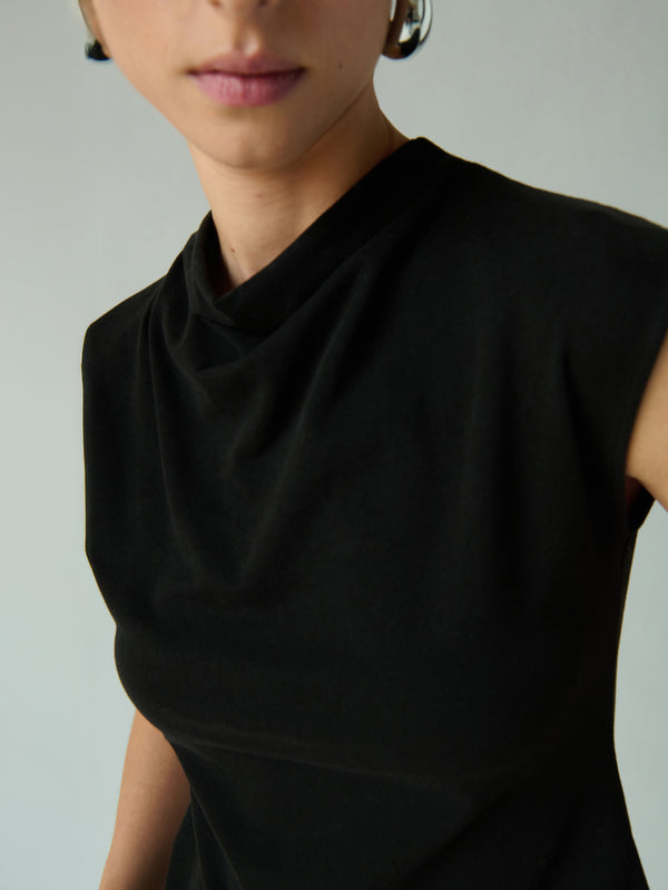 Nation Los Angeles Lulu Mock Neck Top