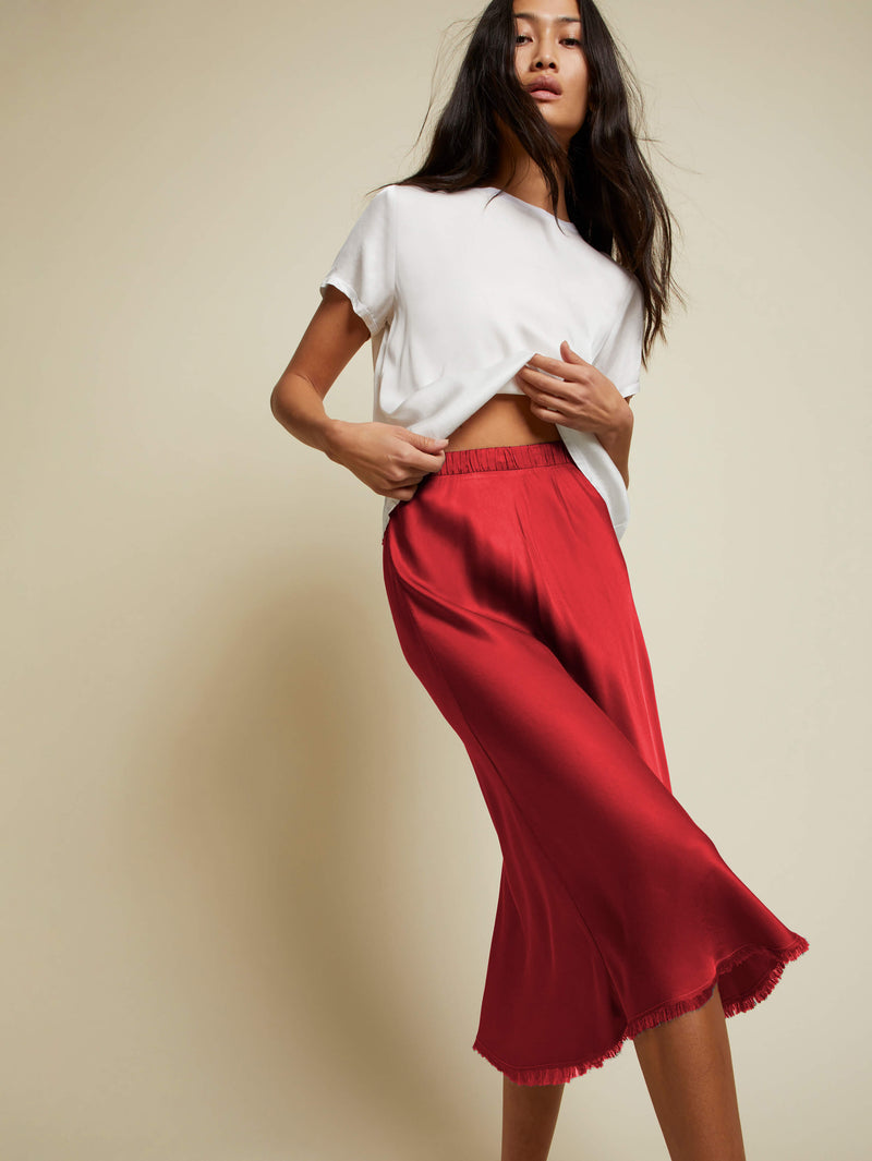 NATION LTD Mabel Bias Cut Midi Skirt
