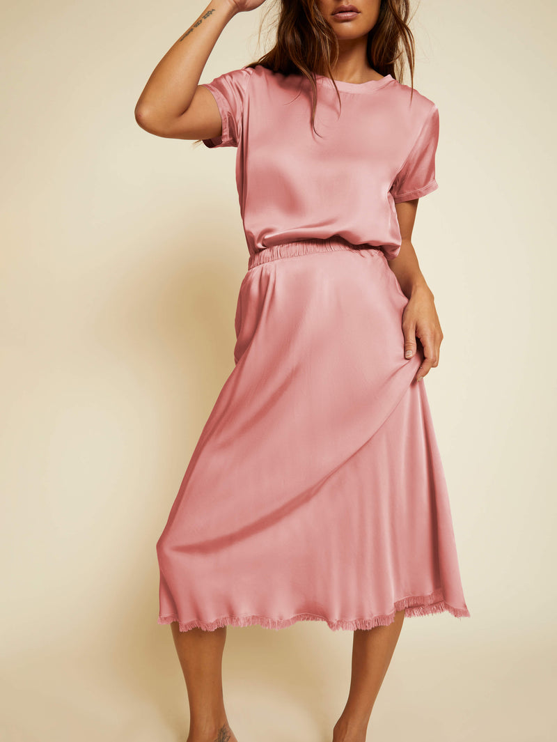 NATION LTD Mabel Bias Cut Midi Skirt