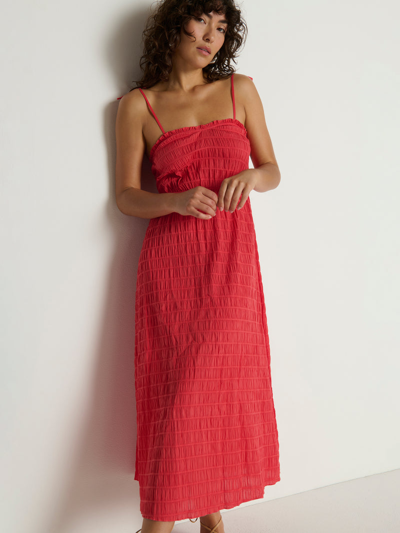 Madeline Tie Midi Dress- Flora M / Flora