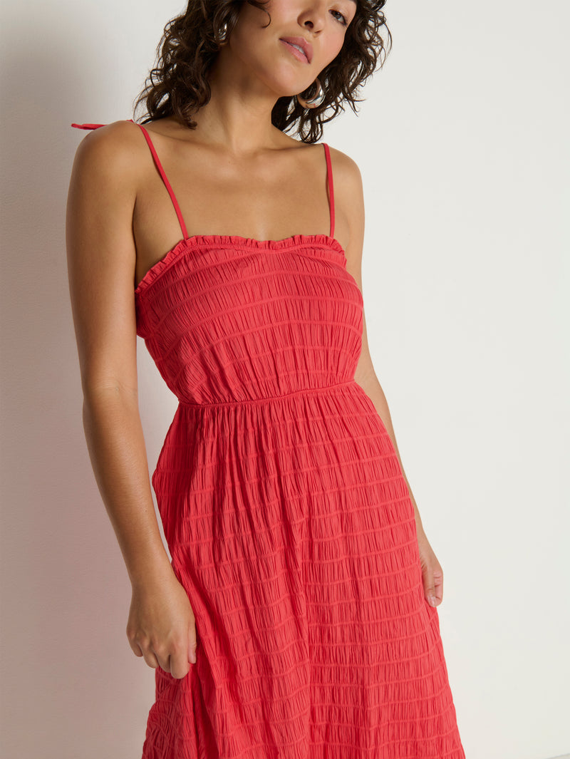 Nation Los Angeles Madeline Tie Midi Dress
