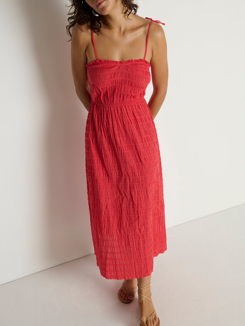 Nation Los Angeles Madeline Tie Midi Dress
