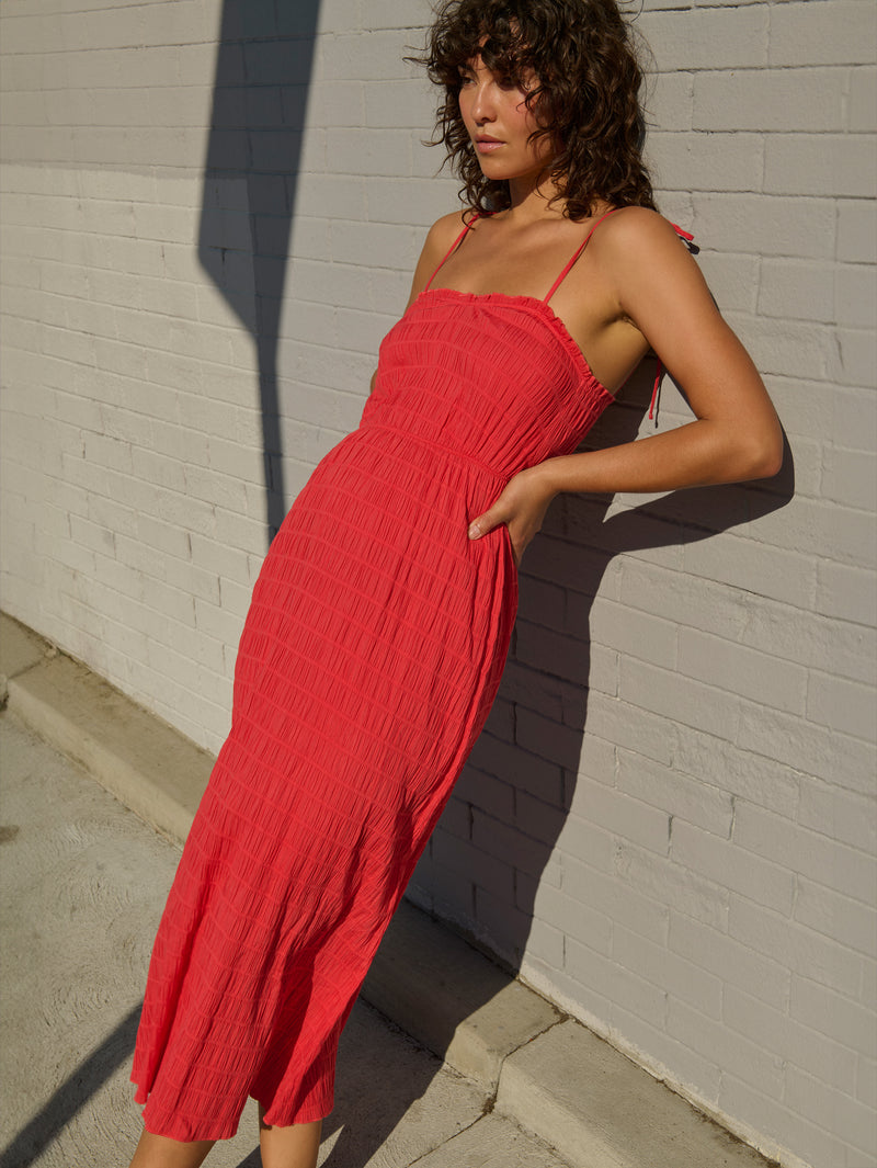 Nation Los Angeles Madeline Tie Midi Dress