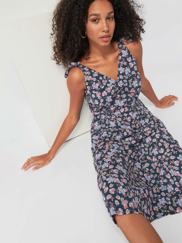 NATION LTD Marcela Tie Strap Midi Dress