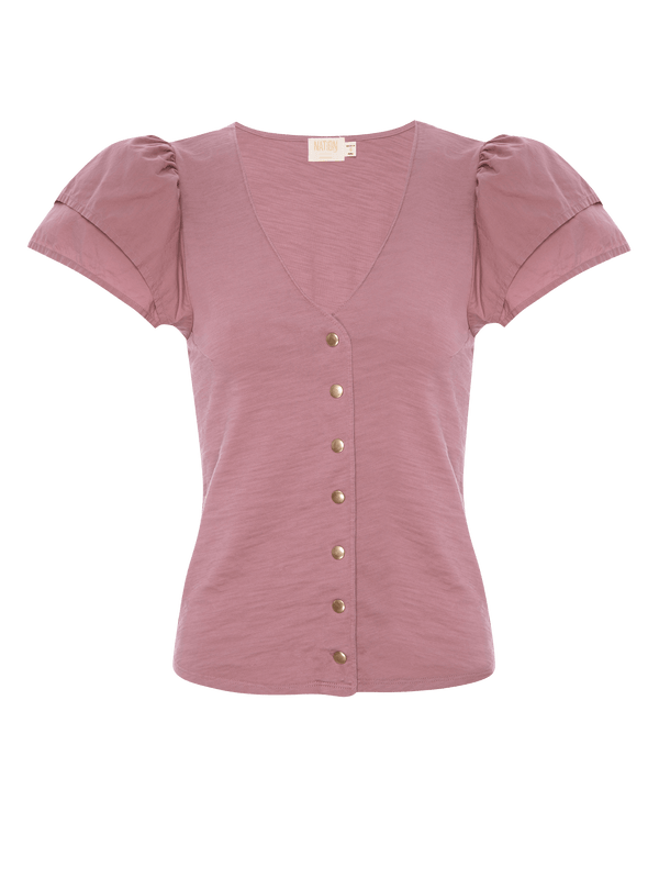 NATION LTD Maria Femme Snap Tee