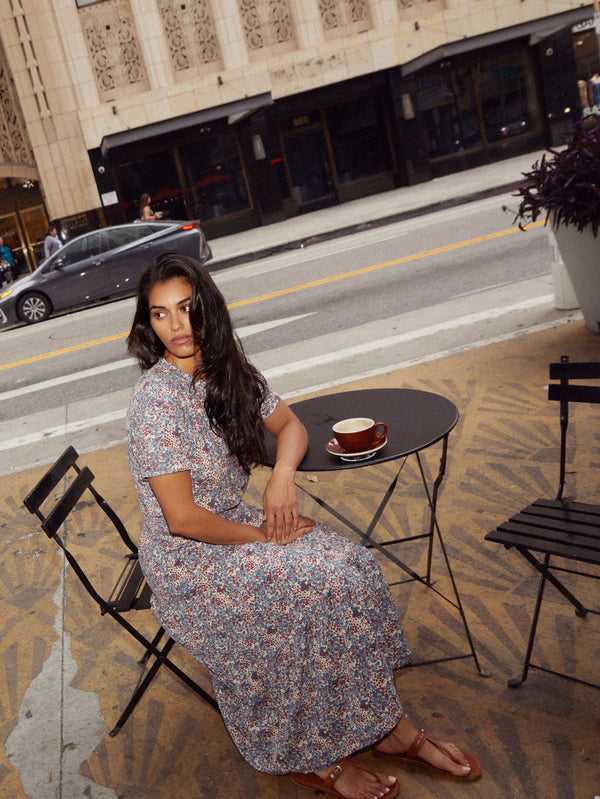 NATION LTD Martine Floral Peasant Dress