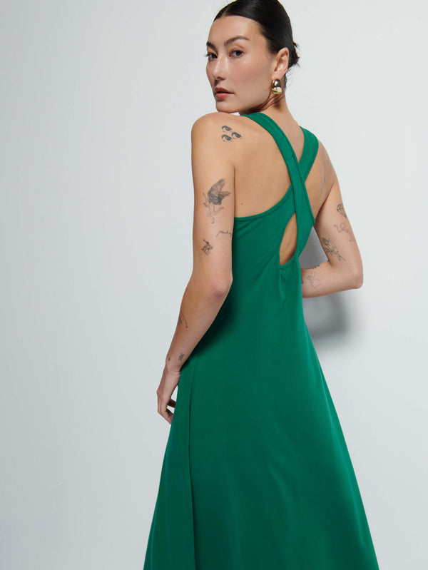 NATION LTD Merethe Crossback Midi Dress