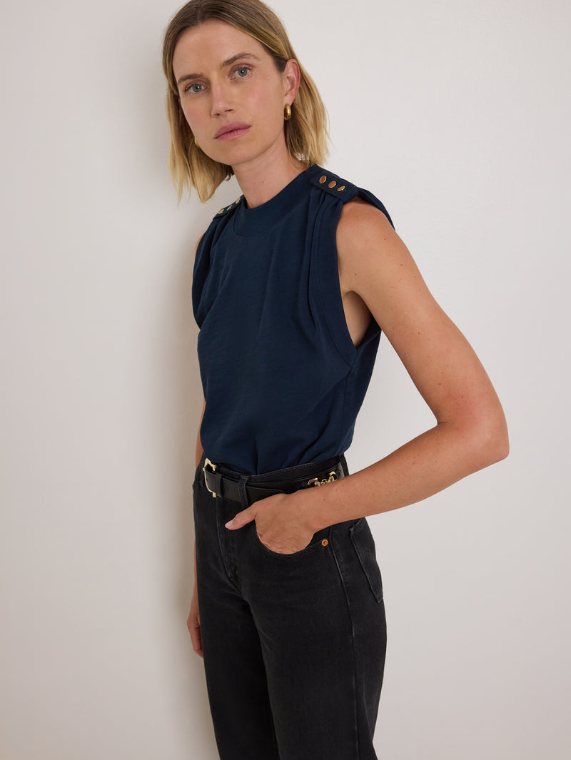 Nation Los Angeles Mikka Buttoned Tank