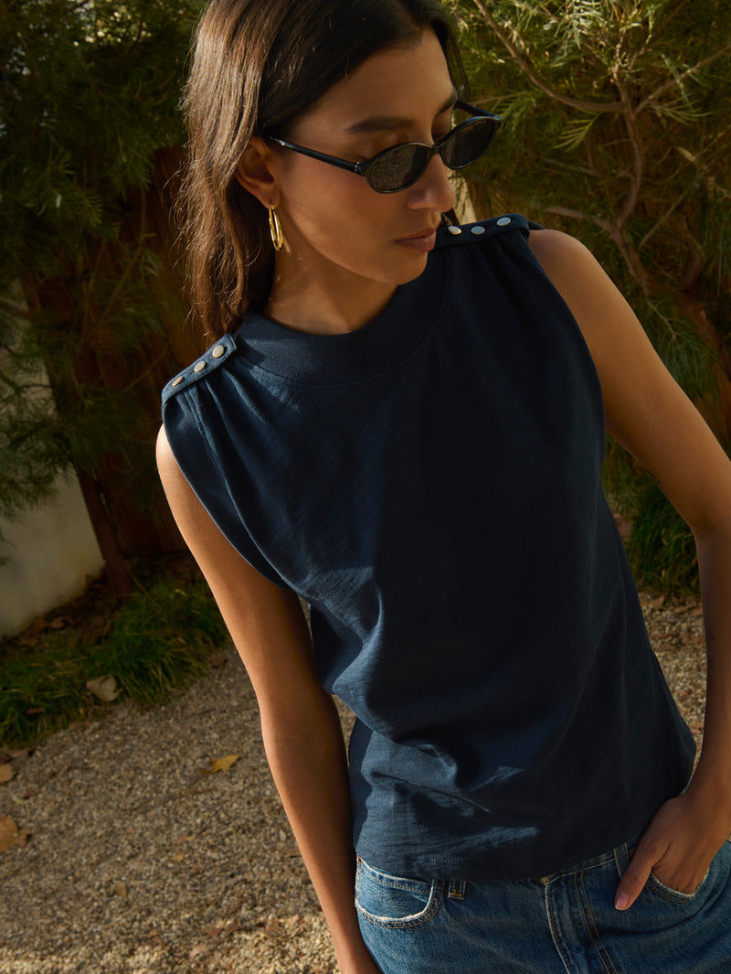 Nation Los Angeles Mikka Buttoned Tank