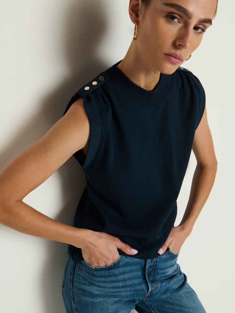 Nation Los Angeles Mikka Buttoned Tank