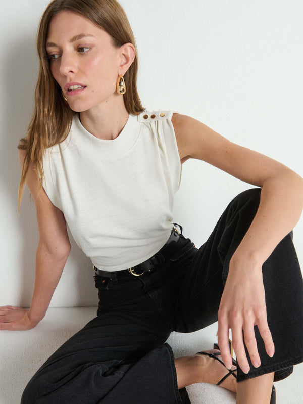 Nation Los Angeles Mikka Buttoned Tank