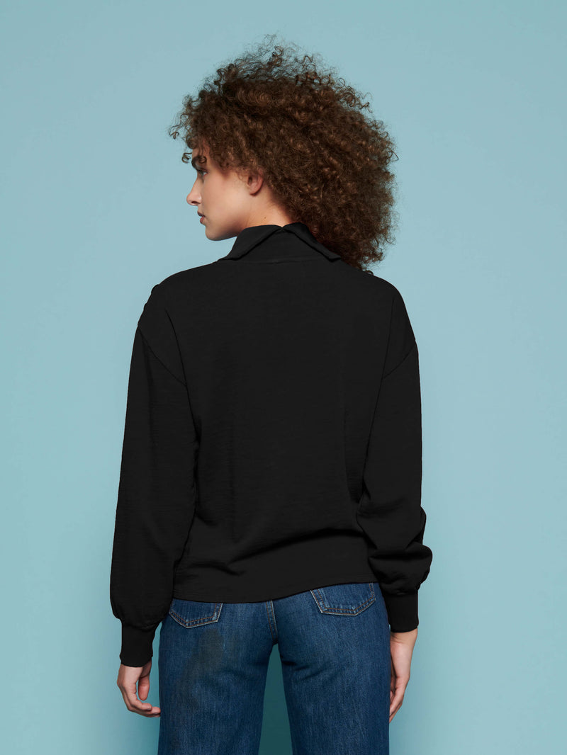NATION LTD Monica Turtleneck With Button Detail