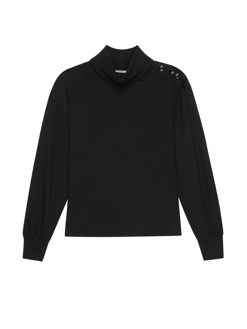 NATION LTD Monica Turtleneck With Button Detail