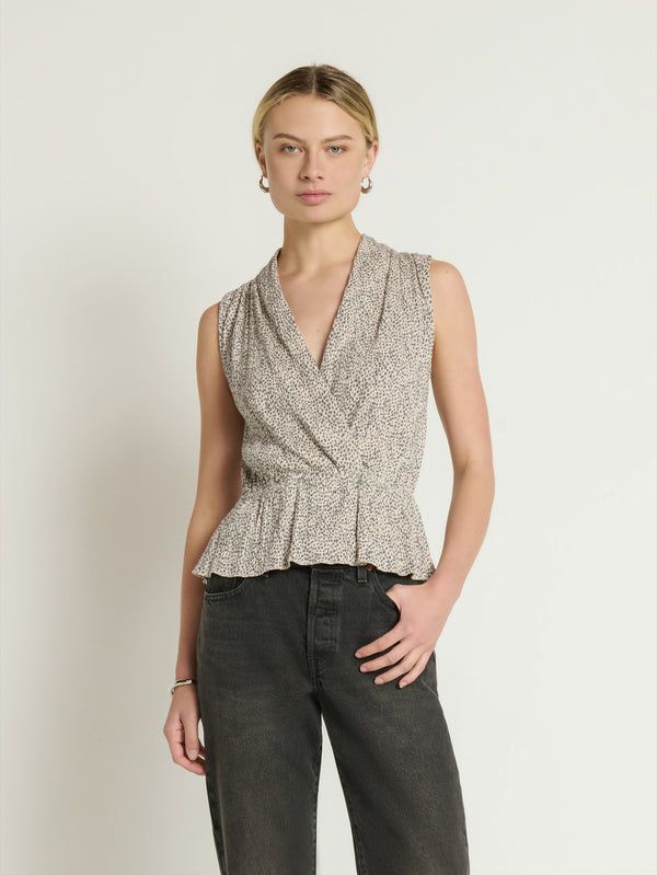 Nation Los Angeles Nina Wrap Front Top