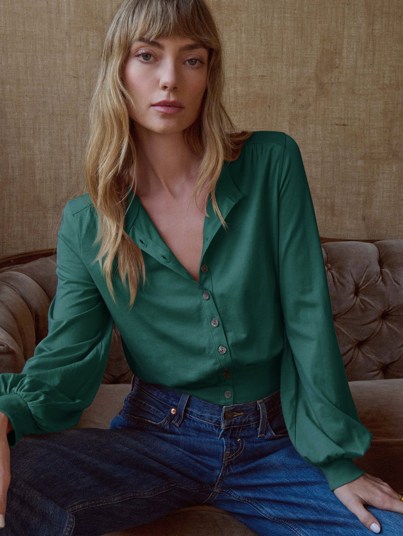 Nation Los Angeles Olive Blouse
