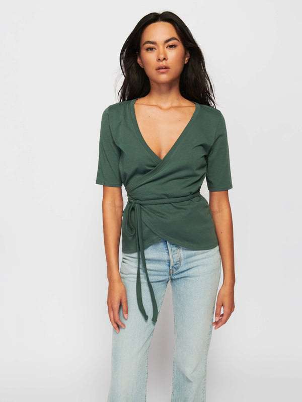 NATION LTD Bianca Wrap Tee 