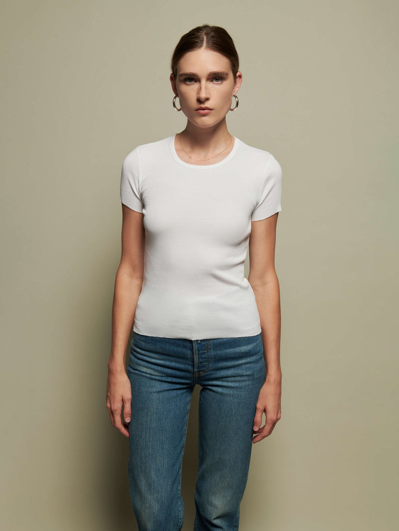 NATION LTD Billy Organic Rib Short Sleeve Tee