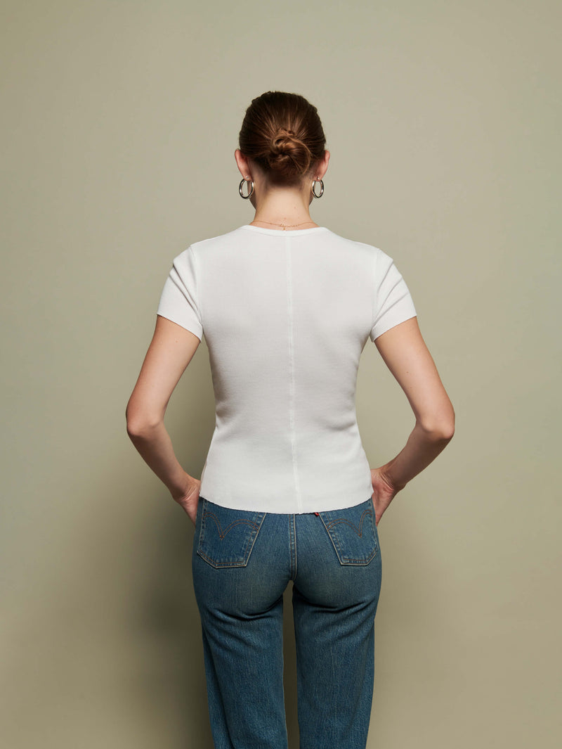 NATION LTD Billy Organic Rib Short Sleeve Tee