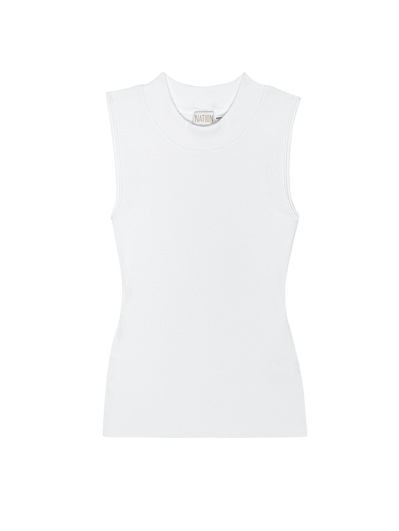 NATION LTD Joan Sleeveless Mock Neck Tank Top