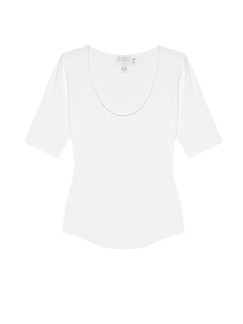 NATION LTD Lark Deep Scoop Tee