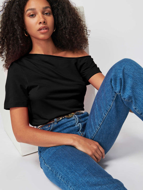 NATION LTD Randa Draped Tee 