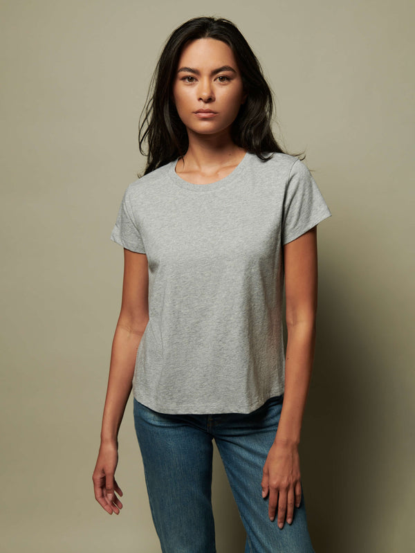 NATION LTD Goldie Organic Cotton Boxy Crew Neck