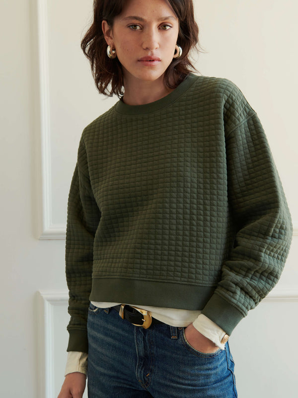 NATION LTD Ozzie Quilted Sweatshirt