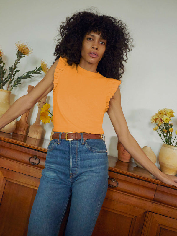 NATION LTD Paulette Ruffle Tank